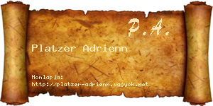 Platzer Adrienn névjegykártya